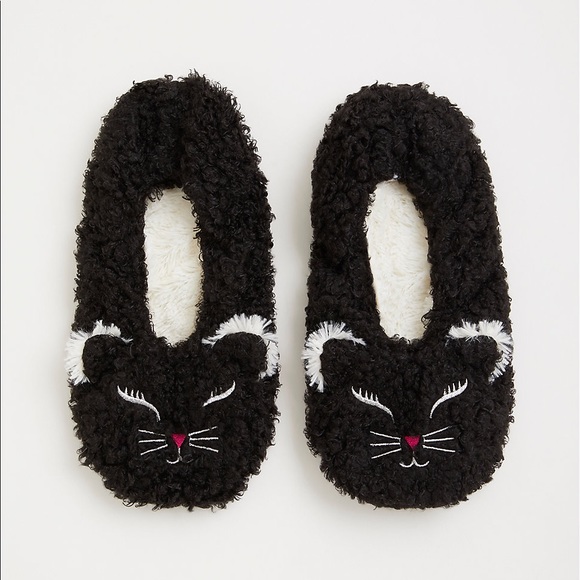 torrid Shoes - 💕SOLD💕 BLACK CAT SLIPPER SOCKS shoe sz 7-9